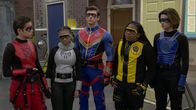 Danger Force – L-R: Chapa / Volt (Havan Flores), Mika Macklin / ShoutOut (Dana Heath), Ray Manchester / Captain Man (Cooper Barnes), Miles Macklin / AWOL (Terrence Little Gardenhigh), Bose O'Brian / Brainstorm (Luca Luhan)