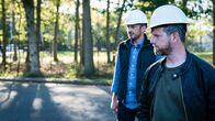 Geheimakte Tesla – Cameron Prince (left) and Jack Murphy (right) at Rocky Point Fire District (pre dig)