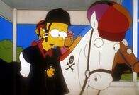 Die Simpsons – Wieder einmal reiten Bart und sein Pferd Duncan einem Sieg entgegen.