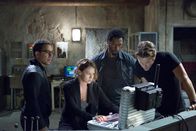 Colony – COLONY -- "Company Man" Episode 205 -- Pictured: (l-r) Victor Rasuk as BB, Bethany Joy Lenz as Morgan, Tory Kittles as Broussard, Charlie Bewley as Eckhart -- (Photo by: Isabella Vosmikova/USA Network)