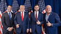 Die Akte Trump – Trump-Nachbar in Palm Beach und großzügiger finanzieller Unterstützer Bill White wird US-Botschafter in Belgien. Von links: Bryan Eure, Präsident Trump, Vizepräsident Vance, Bill White