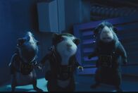 G-Force - Agenten mit Biss – Es ist Zeit für echte Helden: Hurley (l.), Darwin (M.) und Blaster (r.) ...