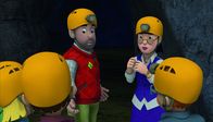 Feuerwehrmann Sam – Frau Chen und Moose bemerken, dass Mandy fehlt.