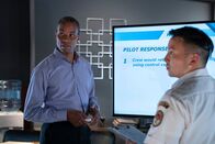 Mayday - Alarm im Cockpit – REENACTMENT - A Boeing Representative (played by Marcus Nance) and a KNKT Investigator (played by Allen Keng) review the expected pilot responses of downed Lion Air 610. (Cineflix 2020/Pana Pantazidis)