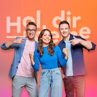 Hol dir deine Show! – Peter Imhof, Julia Krüger und Felix Seibert-Daiker begrüßen zu ihrem neuen Format „Hol Dir Deine Show!“ (v.l.)