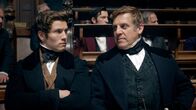 Victoria – L- R: Drummond (Leo Suter) and Sir Robert Peel (Nigel Lindsay)