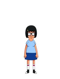 Bob's Burgers – (1. Staffel) - Tina ist das älteste der drei Kinder. Sie ist eine Eigenbrötlerin und offensichtlich in Jimmy Junior, den Sohn des mit Bob verfeindeten Pizzeriabesitzers Jimmy Pesto Senior, verliebt.