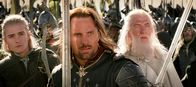 Der Herr der Ringe - Die Rückkehr des Königs – L-R: Legolas (Orlando Bloom), Aragorn (Viggo Mortensen) und Gandalf (Ian McKellen)