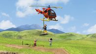 Feuerwehrmann Sam – Sarah hat sich das Bein verstaucht und wird von Sam und Tom Thomas ins Krankenhaus gebracht.