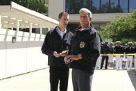 Navy CIS – The team is stunned when Gibbs (Mark Harmon, right, with Sean Murray, left), enlists the help of DiNozzo's father to solve a case on "NCIS"
