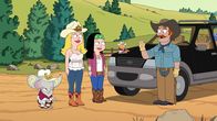 American Dad! – L-R: Rogu, Francine, Hayley, Klaus, Noel