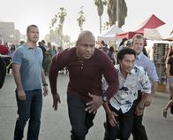 Navy CIS: L.A. – Müssen gemeinsam in einem neuen Fall ermitteln: Callen (Chris O'Donnell, l.), Sam (LL Cool J, 2.v.l.), Chin (Daniel Dae Kim, 2.v.r.) und Danny (Scott Caan, r.) ...
