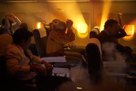 Mayday - Alarm im Cockpit – Rekonstruktion. Die Passagiere von British Midland Flight 92 bereiten sich auf den Aufprall vor.