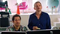 Irre sind männlich – v.li.: Daniel (Fahri Yardim), Thomas (Milan Peschel)