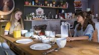 Die Pfefferkörner – Pippa (Elyza) und Lou (Luna) am Frühstückstisch