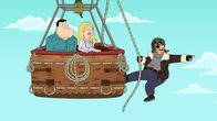 American Dad! – L-R: Stan, Francine, Captain Frenchie