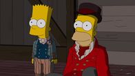 Die Simpsons – Als bekannt wird, dass Bart (l.) mit seinem Voodoo-Zauber bewirkt hat, dass seine Kunstlehrerin schwanger geworden ist, werden er und Homer (r.) von Mafiaboss Fat Tony unter Druck gesetzt. Auch Fat Tony möchte von Barts Fähigkeiten profitieren ...