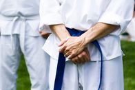 Leonidas Sport Gala – Taekwondo-Schüler, der im Park übt. Taekwondo.