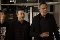 Single Parents – L-R: Miggy Park (Jake Choi), Will Cooper (Taran Killam) and Douglas Fogerty (Brad Garrett)