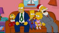 Die Simpsons – Ein ganz besonderes Weihnachtsfest: (v.l.n.r.) Maggie, Homer, Bart, Lisa und Grandpa ...