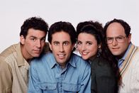 Seinfeld – 1. Staffel (v.li.): Cosmo Kramer (Michael Richards), Jerry Seinfeld (Jerry Seinfeld), Elaine Benes (Julia Louis-Dreyfus) und George Costanza (Jason Alexander)