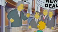 Die Simpsons – Ein gemeinsames Referat über Franklin Roosevelt geht in die Hose, da Isabel eine Hardcore-Republikanerin ist und Lisa (M.) einen liberalen Geist hat. Nur ein Traum Lisas, in dem ihr alle demokratischen Granden von Bill Clinton bis John Kerry erscheinen, verhindert, dass der Konkurrenzkampf der Freundinnen zu erbittert geführt wird ...
