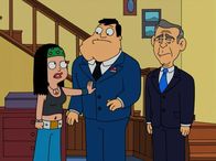 American Dad! – L-R: Hayley, Stan, George W. Bush
