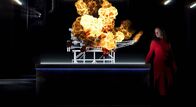 Was wirklich geschah – Aerospace engineer Sophie Harker watches as a massive fireball consumes the Piper Alpha oil platform in the North Sea. (Blink Films UK)