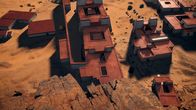 Geheimnisse verlorener Städte mit Albert Lin – Computergenerierte VFX-Bilder aus "Lost Cities Revealed with Albert Lin: The Warrior Kings" zeigen einen Teil der Stadt "Napata" am Jebel Barkal. Albert Lin und sein Team machen sich in der sengenden Wüste auf die Suche nach Napata, der Hauptstadt des Königreichs Kusch, einer mächtigen afrikanischen Zivilisation im Sudan aus dem 8. (National Geographic)