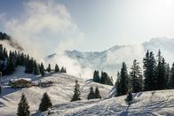 Panoramabilder – Skifahren in den bayerischen Alpen.