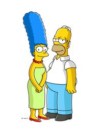 Die Simpsons – (21. Staffel) - Glücklich miteinander: Marge (l.) und Homer Simpson (r.) ...