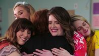 Teachers – L-R: Cecilia Cannon (Caitlin Barlow), Caroline Watson (Kate Lambert), Deb Adler (Kathryn Renée Thomas), AJ Feldman (Cate Freedman), Mary Louise Bennigan (Katie O'Brien)