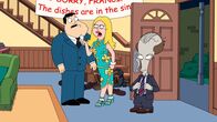 American Dad! – L-R: Stan, Francine, Roger