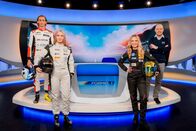 Formel 1 Motorhome – L-R: Ferdinand Habsburg, Bianca Steiner, Corinna Kamper, Robert Lechner.