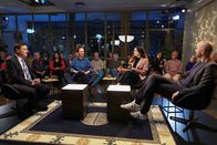Sternstunde Religion – v.l.n.r.: Franz Immer, Herzchirurg, Direktor Stiftung Swisstransplant, Julia Rehsmann, Sozialanthropologin, Universität Bern, Olivia Röllin, Moderatorin, Peter Kirchschläger, römisch-katholischer Theologe und Philosoph, Universität Luzern 2022