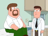 Family Guy – Um zusätzlich etwas Geld zu verdienen, stellt sich Peter (l.) als Versuchskaninchen für Gentests zur Verfügung ...