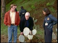 Diagnose: Mord – Dr. Mark Sloan (Dick Van Dyke, M.), Steve (Barry Van Dyke, l.) und Amanda (Victoria Rowell, r.) ermitteln im Fall der ermordeten Mary. Mark glaubt, endlich eine heiße Spur zu haben.