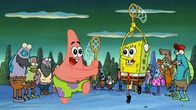 SpongeBob Schwammkopf – Vorne, l-r: Patrick, SpongeBob