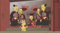 Die Simpsons – Findet sich Bart (M.) durch ein Buch in einer Fantasiewelt wieder, in der auch Milhouse (vorne) eine Rolle spielt?