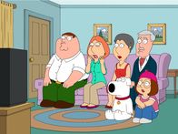 Family Guy – (v.r.n.l.) Peter Griffin; Lois Griffin; Barbara Pewterschmidt; Brian Griffin; Carter Pewterschmidt; Meg Griffin