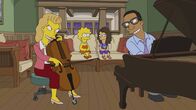 Die Simpsons – "Die Simpsons", "Das Mädchen im Bus." Während um Lisa herum wieder einmal alles im Chaos versinkt, fällt ihr Blick auf eine Oase stillen Glücks. Vom Schulbus aus beobachtet Lisa ein gleichaltriges Mädchen, das auf der Veranda Klarinette spielt. Wie sich herausstellt, ist Sam nicht nur musikalisch. Ihre ganze Familie entpuppt sich als sehr kultiviert! Lisa wähnt sich im siebenten Himmel, als sie von Sams Eltern zum Abendessen eingeladen wird. Um zu vertuschen, wie primitiv ihre eigenen Eltern sind, verstrickt sich Lisa alsbald in ein Meer aus Lügen.