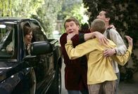 Malcolm mittendrin – (v.li.) Jane Kaczmarek (Lois), Bryan Cranston (Hal), Erik Per Sullivan (Dewey), Justin Berfield (Reese).