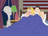 American Dad! – L-R: Roger, Francine, Stan