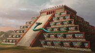 Mythen und Monster – Die Tempel-Pyramide in Teotihuacán ist einer gefiederten Schlange geweiht, die hier als Gottheit Quetzalcoatl verehrt wird.