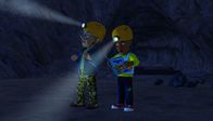 Feuerwehrmann Sam – Norman und Mandy sind in der dunklen Höhle.