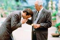 Der Pate III – Vincent Mancini (Andy Garcia, li.) und Don Altobello (Eli Wallach, re.)