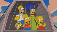 Die Simpsons – Ein harmloser Ausflug in einen Vergnügungspark wird zum Albtraum: (v.l.n.r.) Maggie, Homer, Bart, Marge und Lisa ...