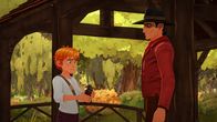 Tom Sawyer – Tom bringt Joe den Hustensaft. Er ahnt nicht, dass sich darin ein Schlüssel befindet.