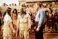 Winnetou I – L-R: Nscho-Tschi (Marie Versini), Winnetou (Pierre Brice), Old Shatterhand (Lex Barker).