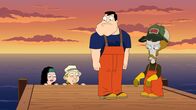 American Dad! – (v.l.n.r.) Hayley; Jeff; Stan; Roger
